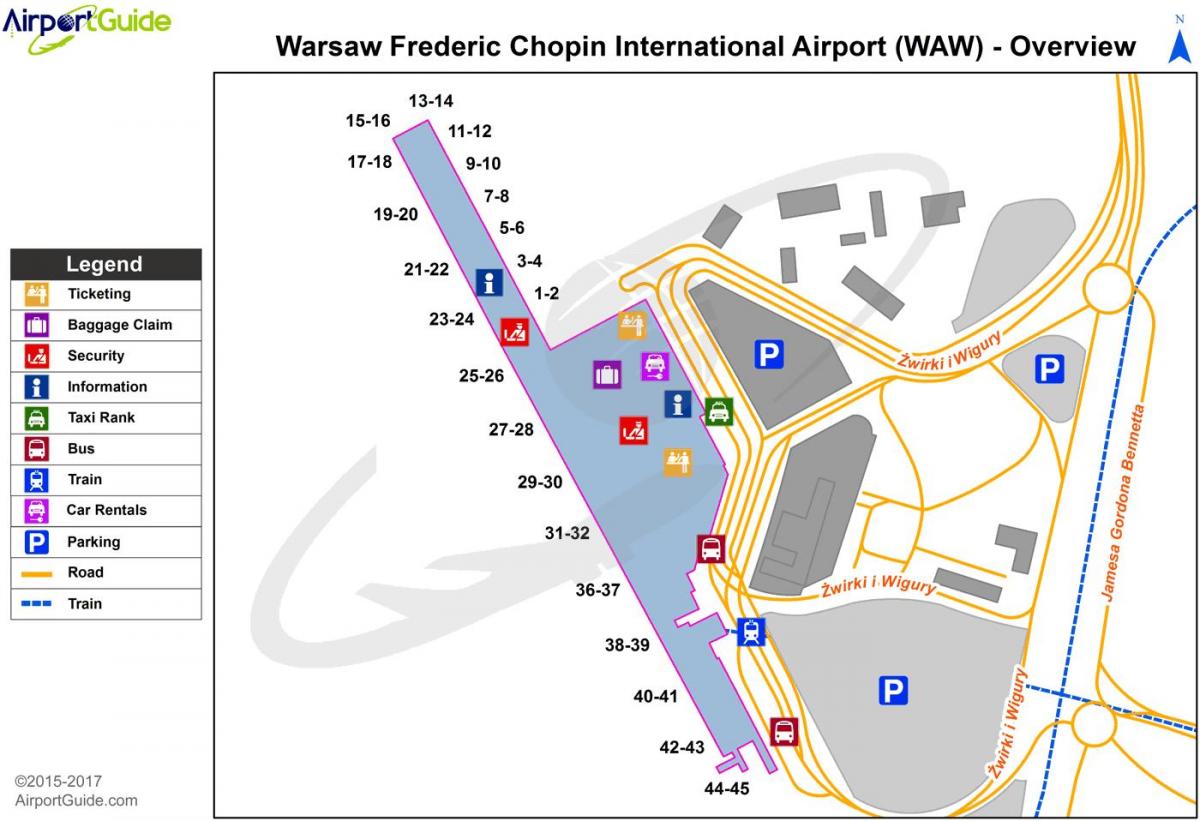 נמל התעופה פרדריק שופן מפה