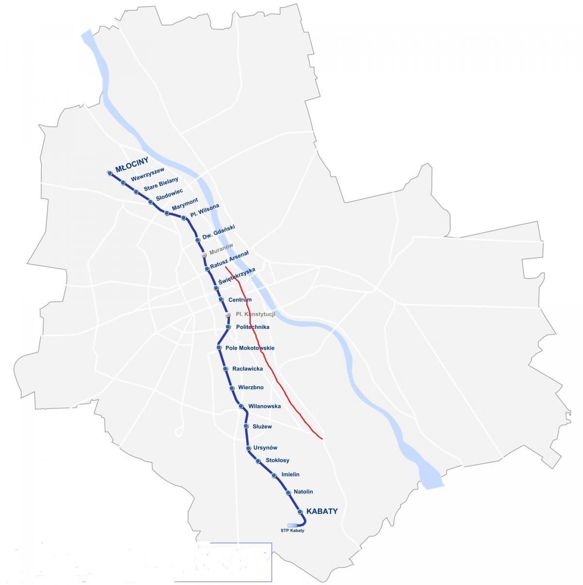 מפה של ורשה המלכותי המסלול 