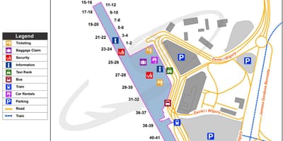 ורשה waw התעופה מפה
